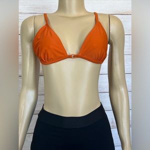 OOKIOH Women Orange Bikini Top Size M